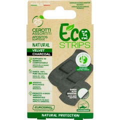 Eurosirel Eco Strips Natural Apósito Negro 7x2cm 25uds