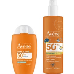 Avène Pack Ultra Fluido Oil Control SPF50 50ml + Spray Familia SPF50+ 400ml Avène Pack Ultra Fluido Oil Control SPF50 50ml + Spray Familia SPF50+ 400ml