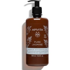 Apivita Gel Douche Pure Jasmine aux Huiles Essentielles Ecopack 500 ml