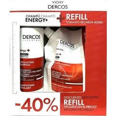 Vichy Dercos Energy+ Shampoing Stimulant 400ml + Recharge 400ml