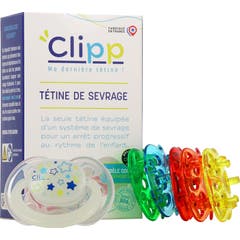 Clipp Tétine de sevrage enfant en silicone sans BPA 5 uts