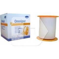 Bande adhésive papier hypoallergénique Omnipor 5cmx5m