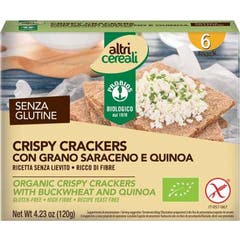 Altricereali Crispy Crackers Blé Noir Quinoa 120g