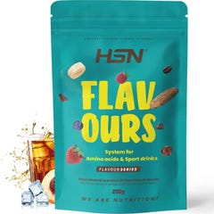 HSN Saborizante en Polvo para Aminoácidos y Bebidas Deportivas Té Helado de Melocotón 200g