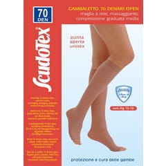 Scudotex 70 Mi-bas Open Toe 2 Noir 1 Paire