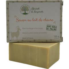 Abricot & Bergamote Savon Lait Chèvre Visage Corps 100g