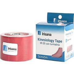 Irisana Bandage élastique neuromoléculaire rouge tourmaline 5cmx5m