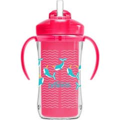Dr. Brown'S Tasse Thermique avec Paille Rose 300 ml 1 ut