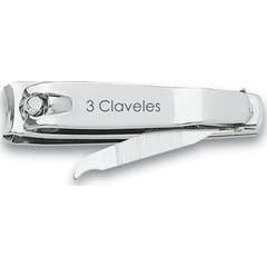 3 Claveles Coupe-ongles avec Lime Finition Chromée 6cm 1ut