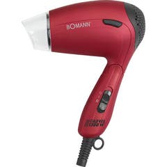 Bomann Htd 8005 Sèche-cheveux de voyage à poignée pliable Rouge 1pc