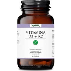 Natur Vitamine D3 + K2 60caps