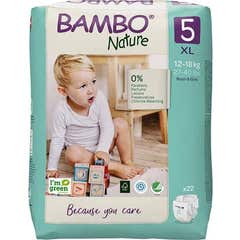 Couche Bambo Nature Taille 5 XL 22 pièces