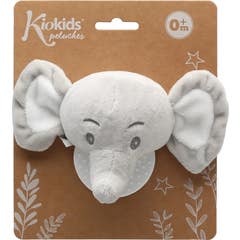 Kiokids Anneau de Dentition Peluche Éléphant Gris +0M 13 cm