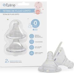 Farline Bébé Tétine Débit Lent 0 Mois 2 uts