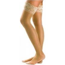Maries bas long dentelle A-F compression légère beige beige taille 2