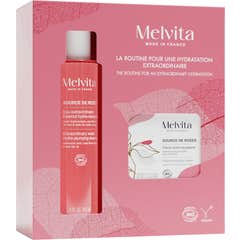 Melvita Source de Roses Coffret Hydratation Eau 150ml + Crème 50ml