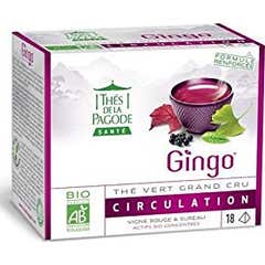 Thés de la Pagode Té Verde Gingo Circulación Bio 18uds