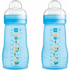 Mam Baby Biberon Easy Active Bleu Brillant 2x270 ml