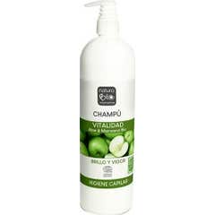 NaturaBio Cosmetics Shampooing Vitalité Aloe Vera & Pomme 740ml