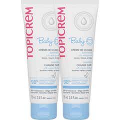 Topicrem Baby Crème Change Couche Action Barrière Pack 2x75ml