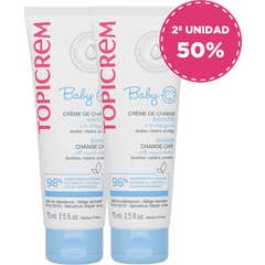 Topicrem Baby Crème Change Couche Action Barrière Pack 2x75ml