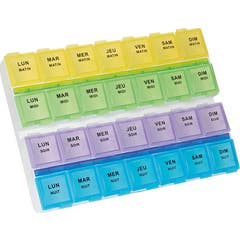 Plic Pilulier Hebdomadaire Plateau TXL Organiseur 28 Comp 1 ut