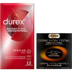 Durex Pack Sensitivo Contact Complet 12 + Connexion Totale 3 uts