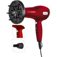 Mpm Msw-11 Sèche-cheveux professionnel + Diffuseur 2200W Rouge