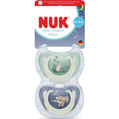 NUK Sucettes First Choice Nuit Hippo Koala 2 unités