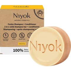 Niyok Shampooing solide après-shampooing Vitamine 80 g