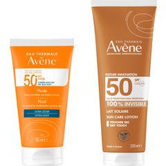 Avène Pack Fluido SPF50+ 50ml + Leche Invisible SPF50 250ml