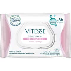 Vitesse Tri-Mineral Toallitas Desmaquillantes Piel Sensible 25uds