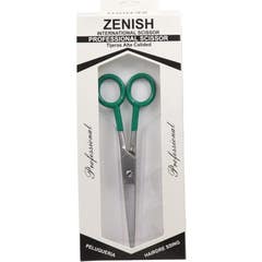 Zenish Ciseaux Professionnels Métal Argent Poignée Vert 7