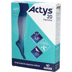 ACTYS Bas autofixants femme noirs T1N 1 ud