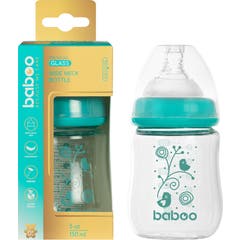 Baboo Biberon Verre Anti-Colique Col Large +0 Mois 150ml 1ut