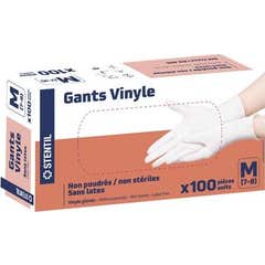 Stentil Guante Vinilo No Polvo No Estéril M 100uds