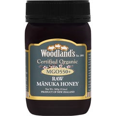Woodland's Miel de Manuka crue monoflorale MGO550 500 g