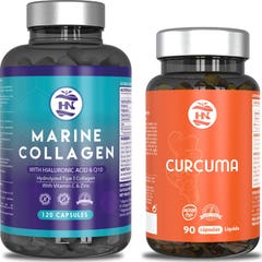 HN Pack Collagène Marin 120 caps + Curcuma 90 caps