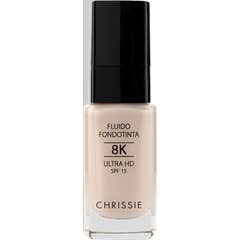 Chrissie Cosmetics 102 Fluide Fond à Teint 8K Uhd 30ml