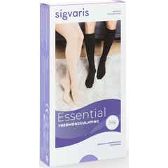 Sigvaris Cotton 1 Ad Chaussette Pied Ouvert Noir TS/L 1 Paire