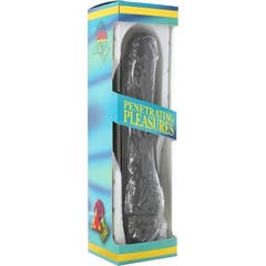 Seven Creations Vinyl P Shape Vibrator Black 1pc