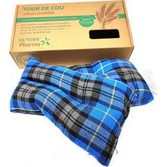 Huyder Pharma Bouillotte Tour de Cou Micro-Ondable-Kilt Bleu et Negro 1ut