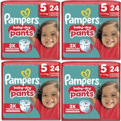 Pampers Baby-Dry Couches Culottes Taille 5 11-17kg 4x24 uts