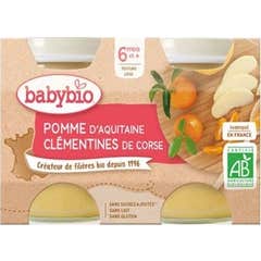 BabyBio Pomme Clementine 2x130g