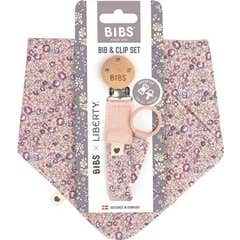 BIBS Set de Bandana avec Attache-Tétine Eloise Blush 1 Unité