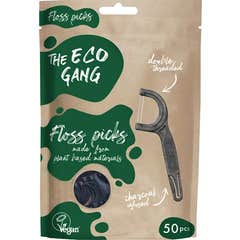 The Eco Gang Floss Picks Charcoal 50uts