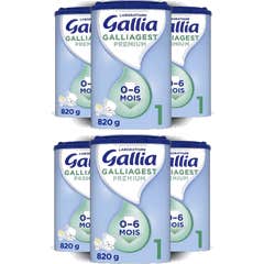 Gallia Galliagest Premium Pack Lait Infantile 1 0-6M 6x820 g