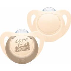 Nuk For Nature Sucette Silicone Crème 0-6M 2 Unités