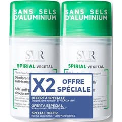 SVR Spirial Déodorant 24h Végétal Roll-On 2x50ml
