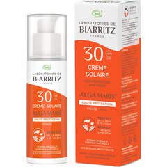 Les Laboratoires de Biarritz Algamaris Crème solaire Visage SPF30 certifiée Bio 50ml